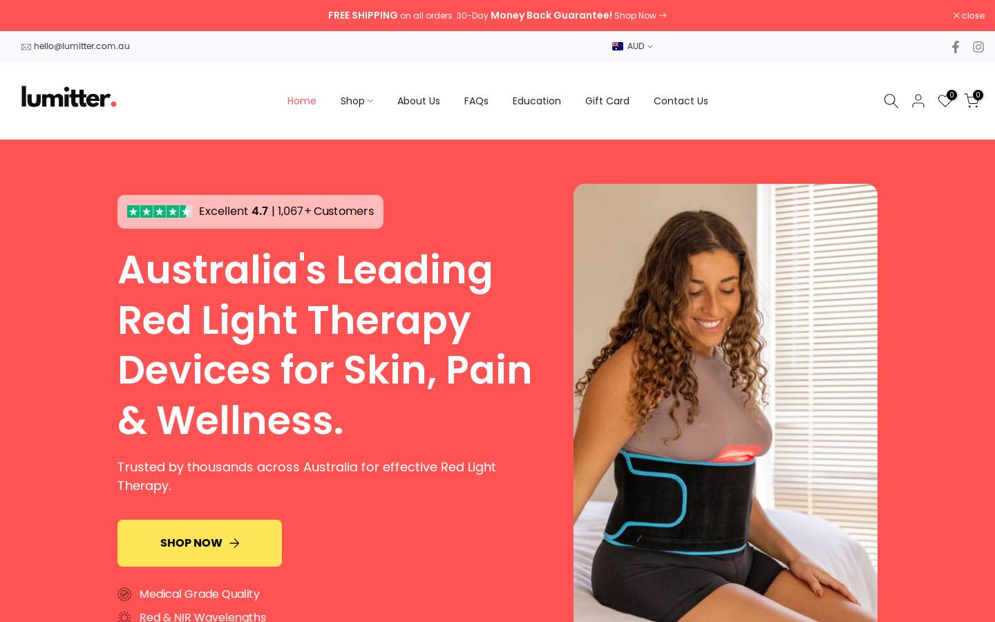 Lumitter homepage screenshot