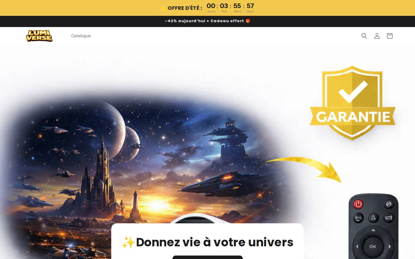 Lumiverse homepage screenshot