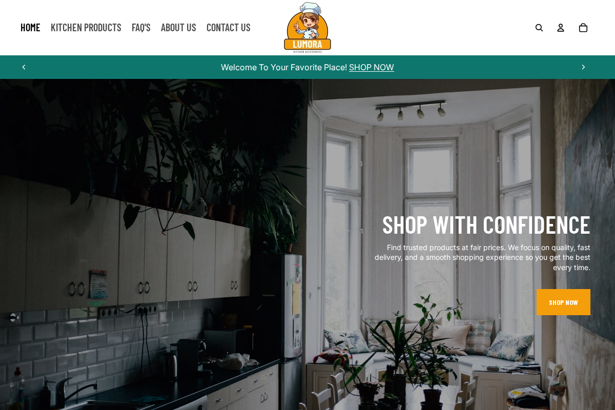 LUMORA homepage screenshot