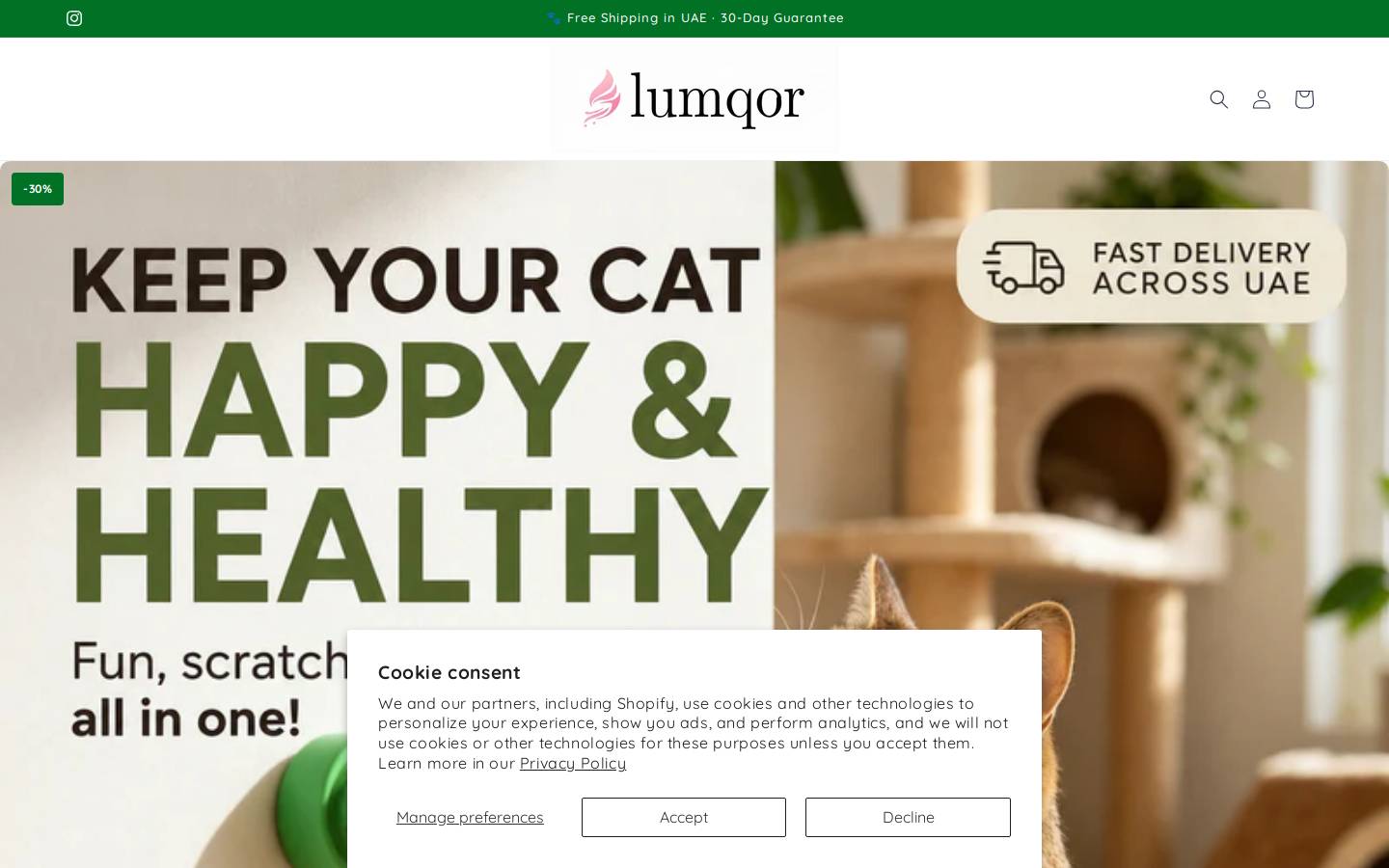lumqor.shop homepage screenshot