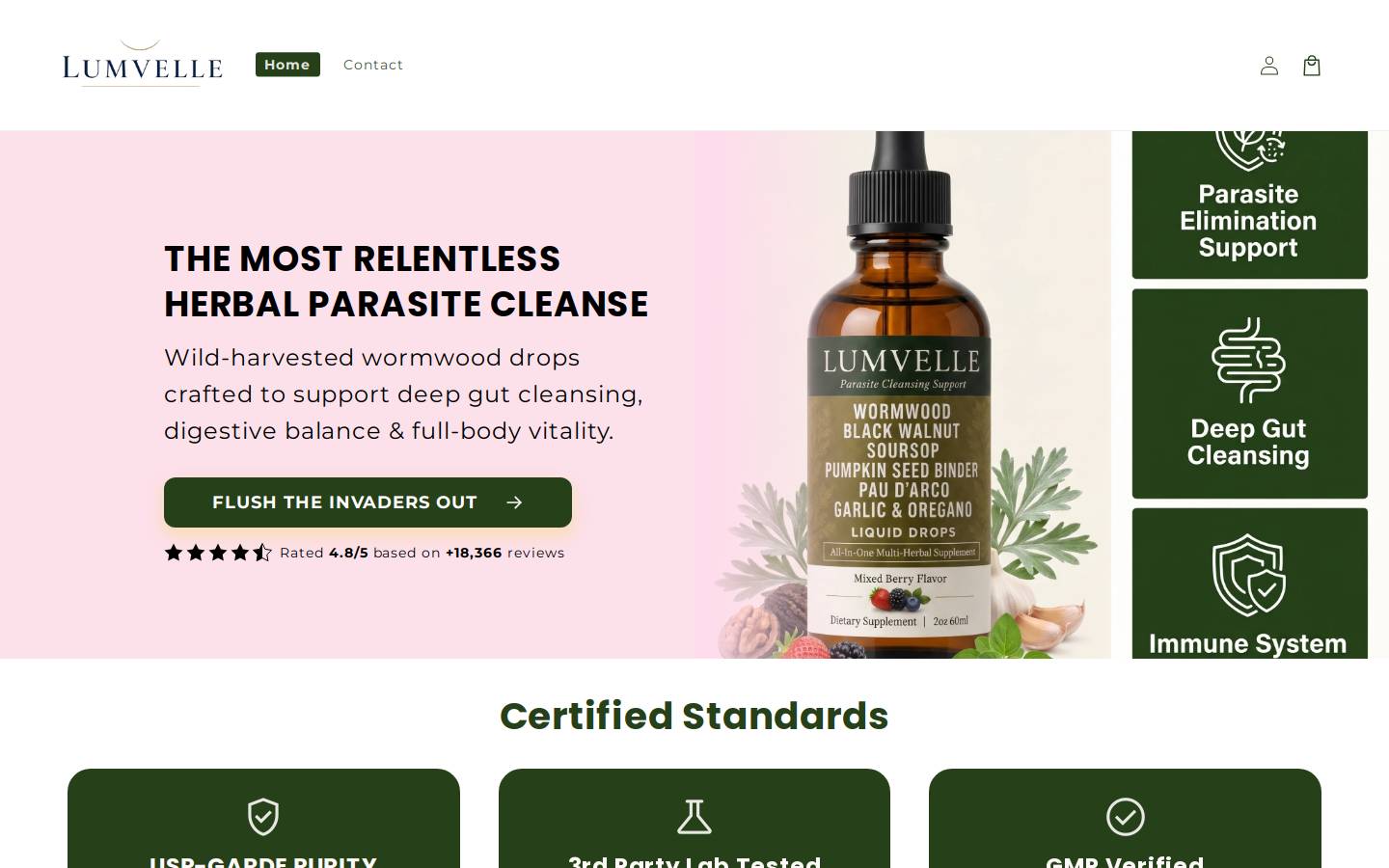 Lumvelle homepage screenshot