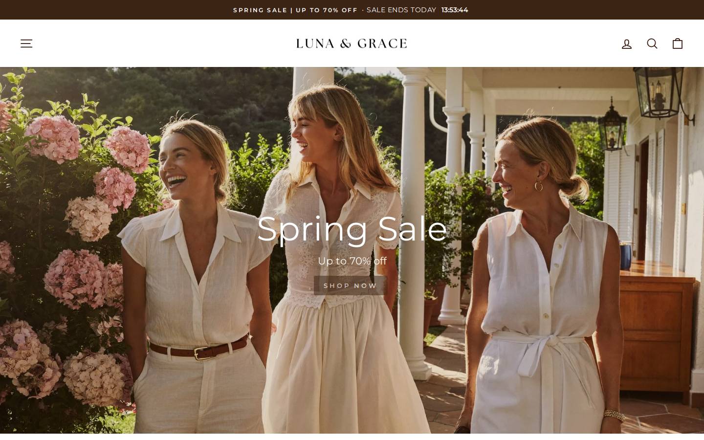 Luna Grace homepage screenshot