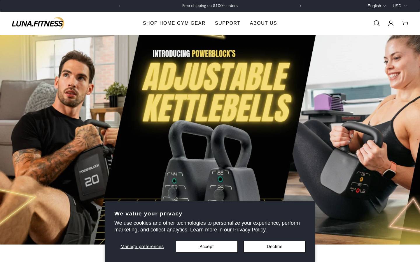 luna.fitness homepage screenshot