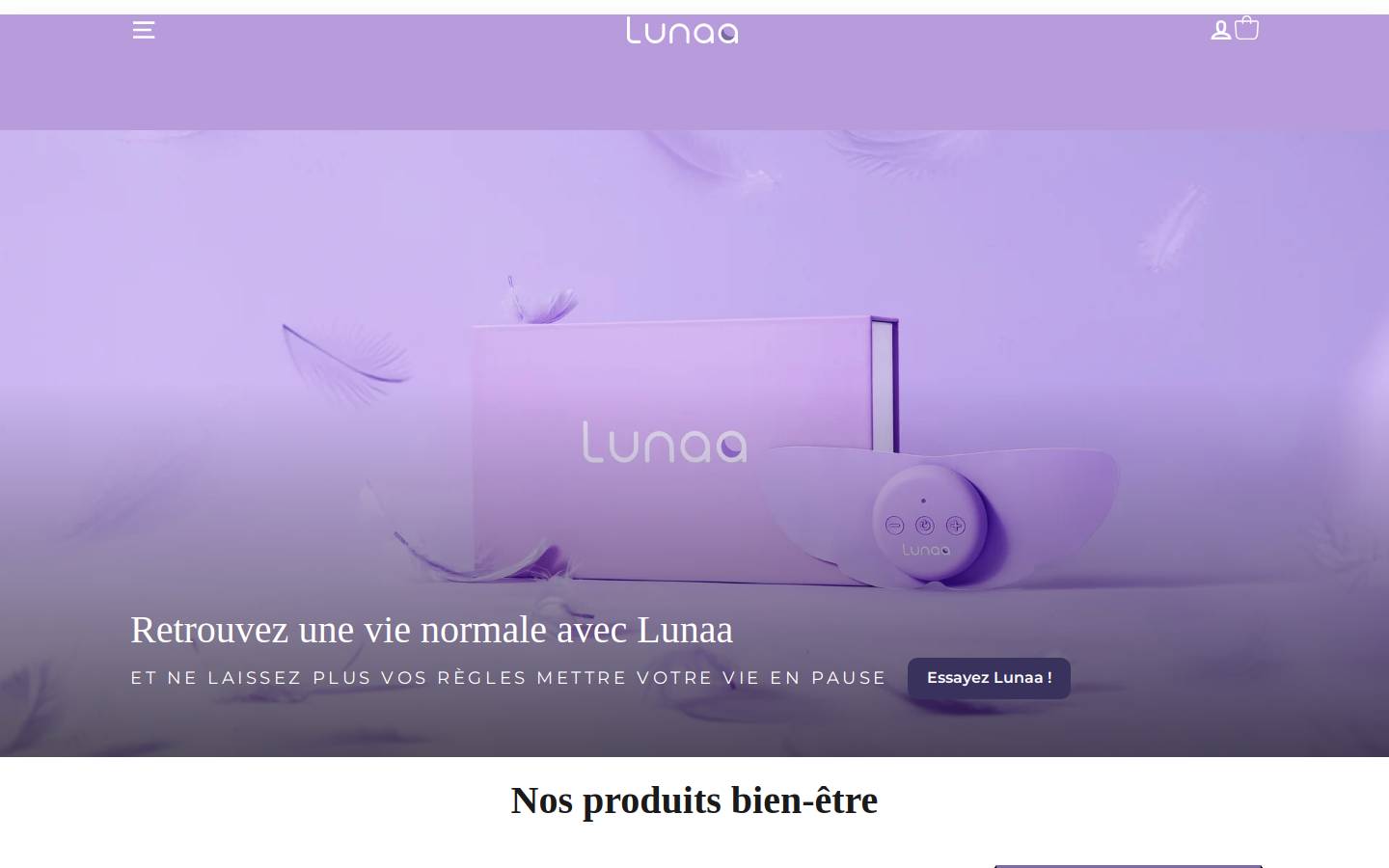 LUNAA homepage screenshot