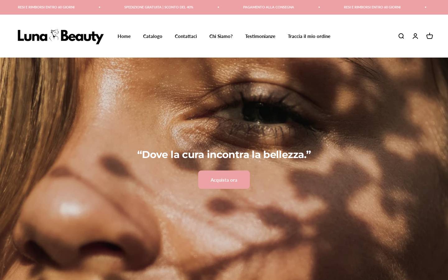 lunabeauty.it homepage screenshot