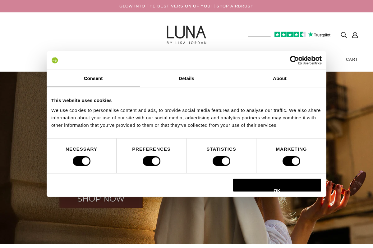 LUNA By Lisa homepage screenshot