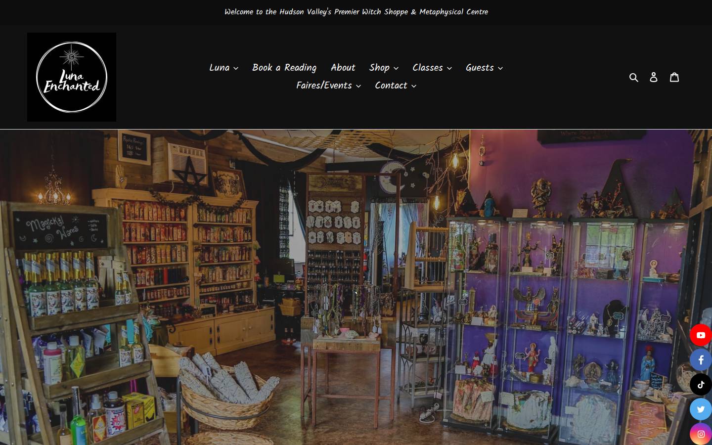 lunaenchanted.com homepage screenshot