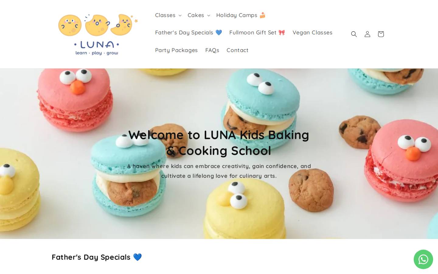 lunakidsmy.com homepage screenshot