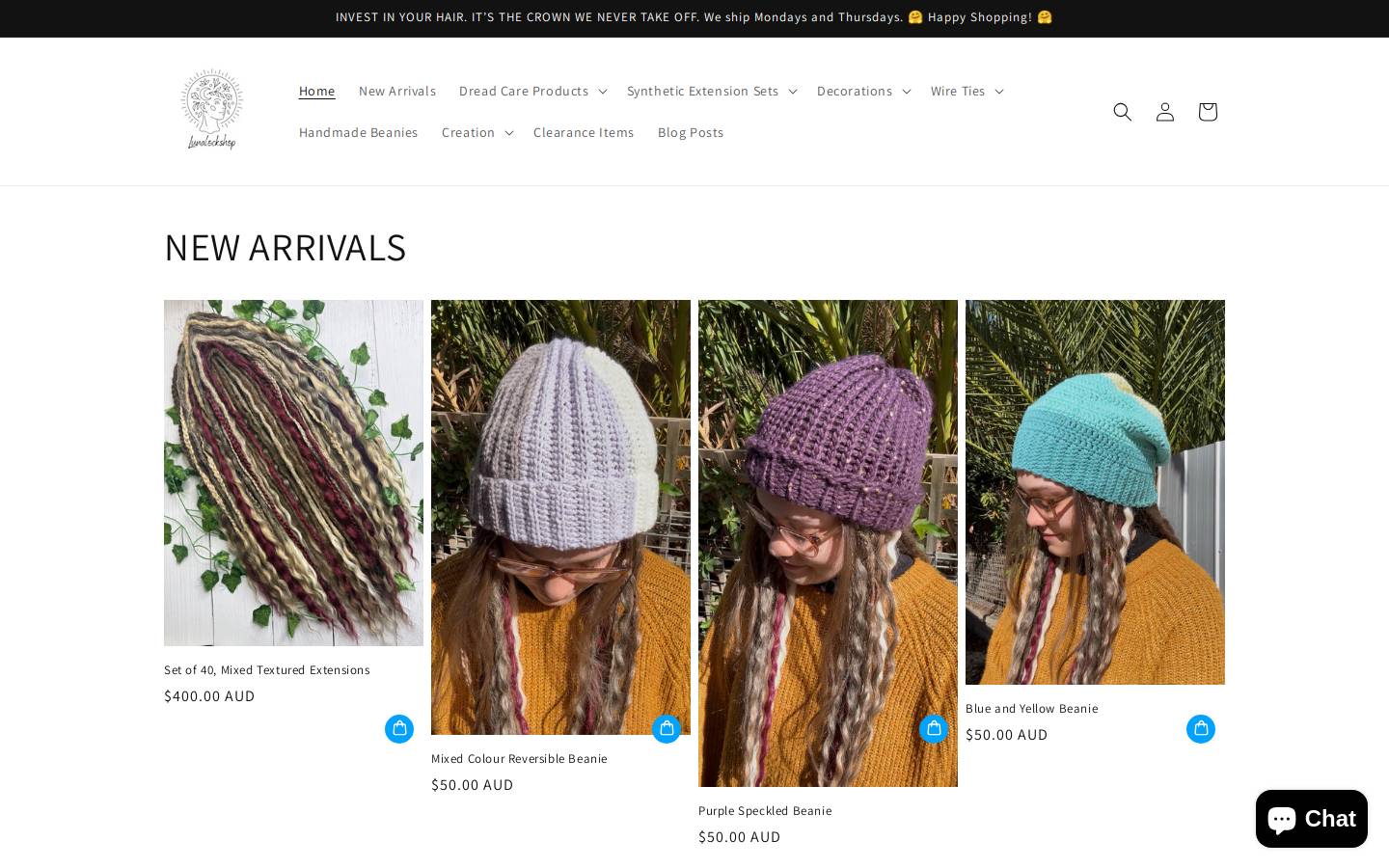 lunalock.shop homepage screenshot