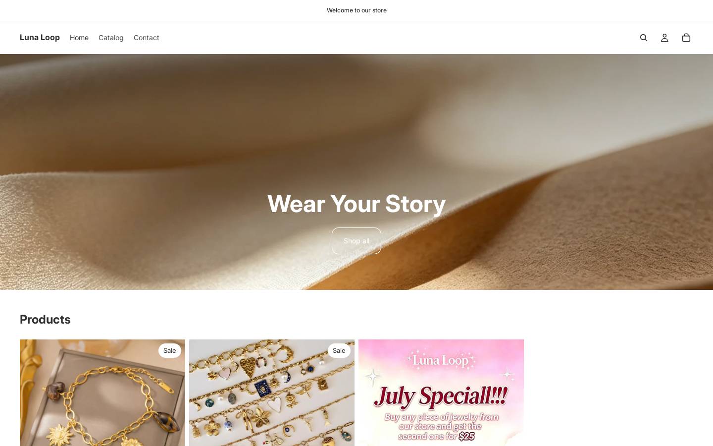 lunaloop.shop homepage screenshot