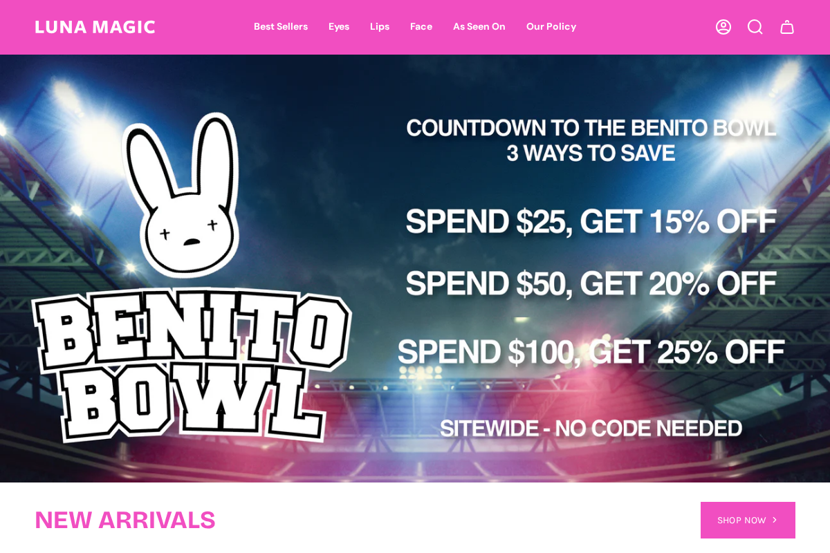 LUNA MAGIC BEAUTY homepage screenshot