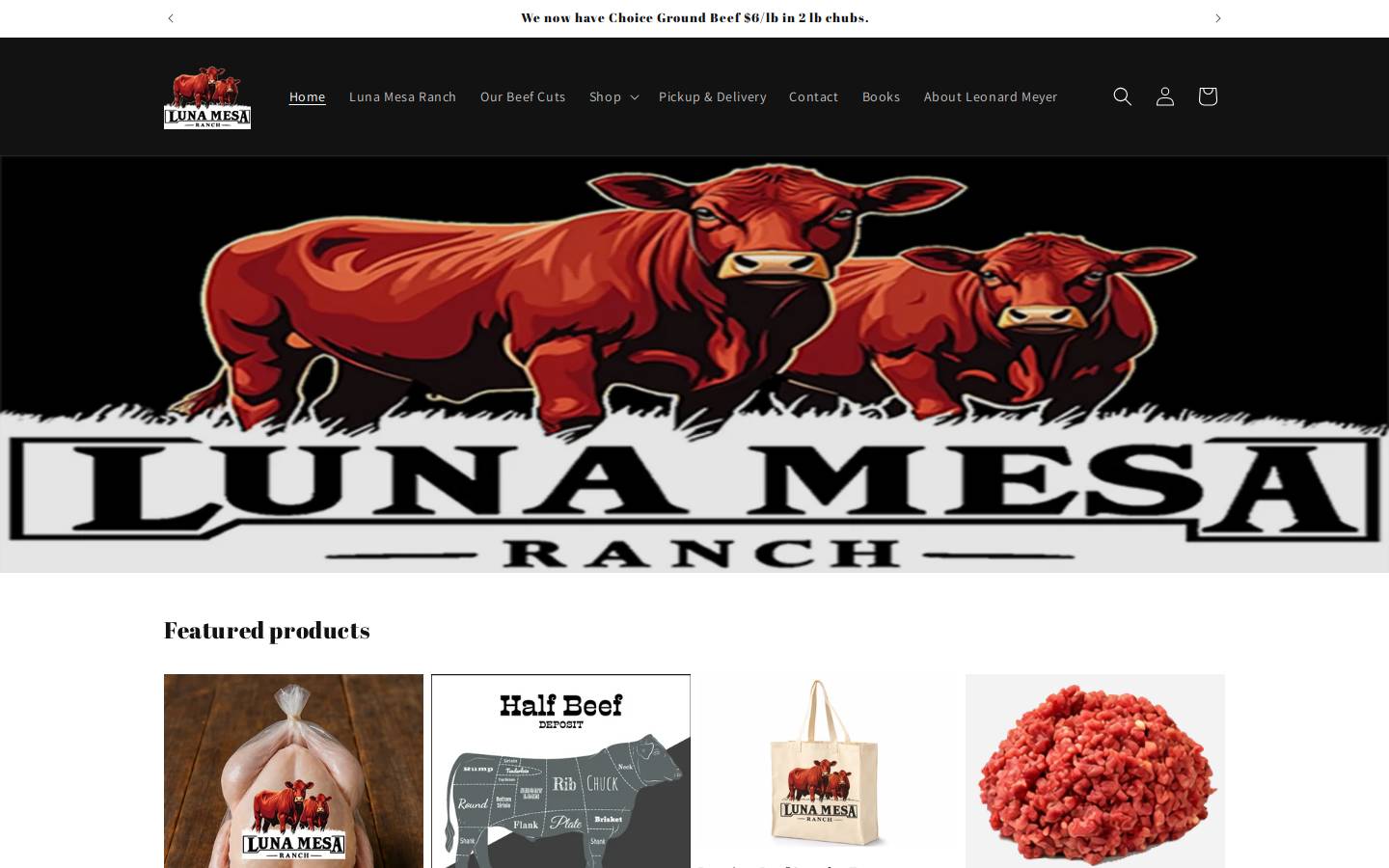 lunamesaranch.com homepage screenshot