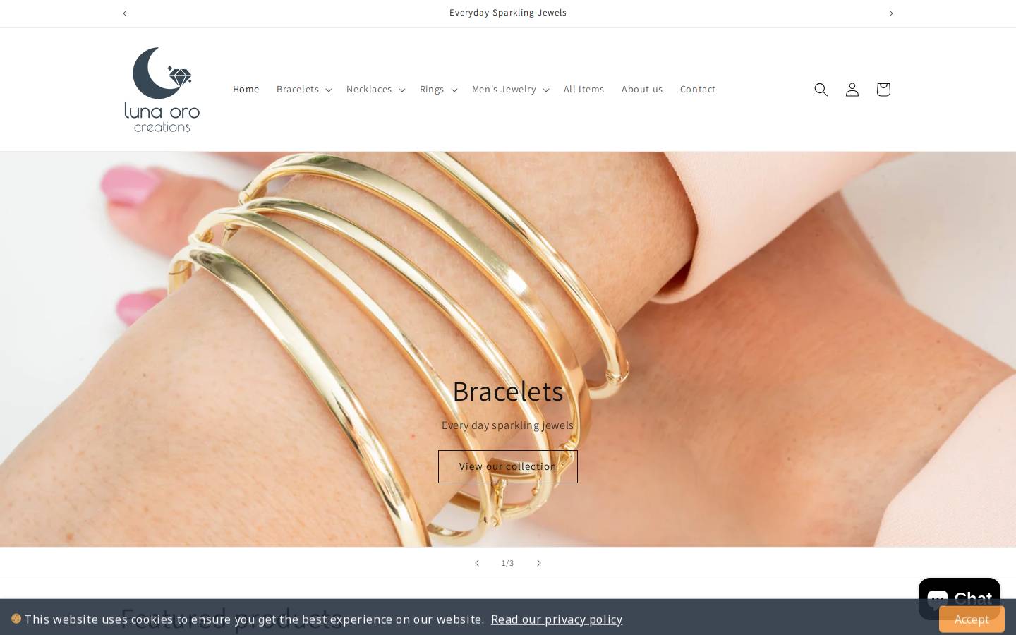 Lunaorocreations homepage screenshot
