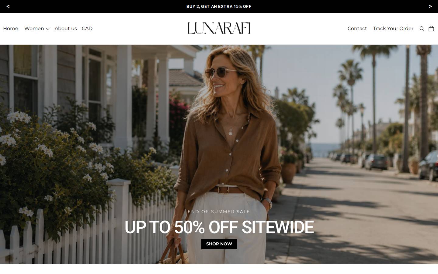 Lunarafi homepage screenshot