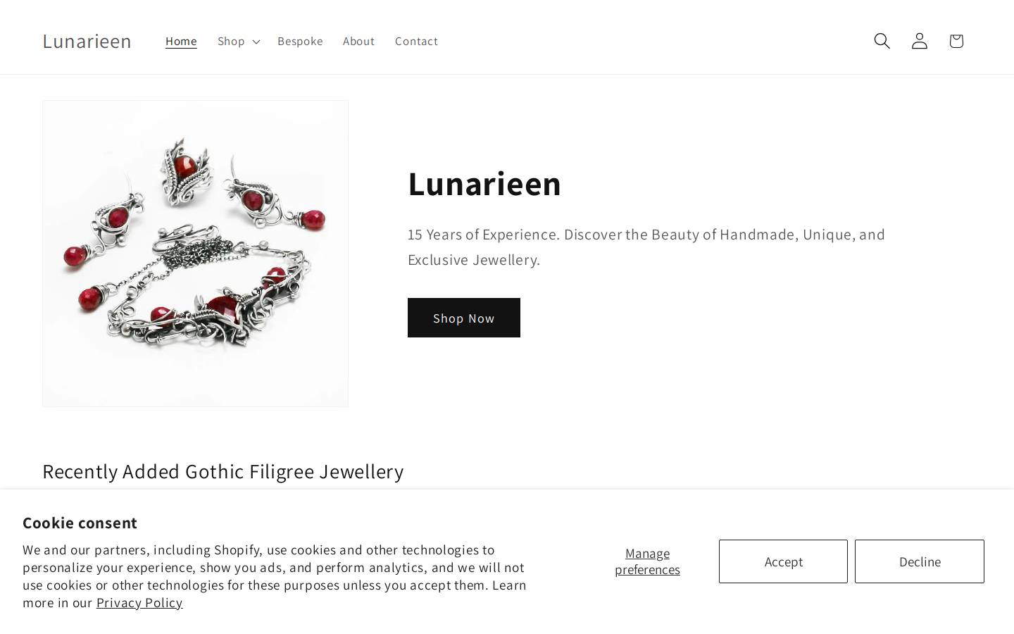lunarieen.com homepage screenshot