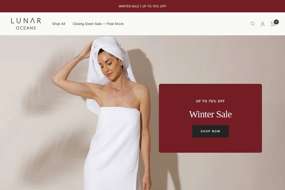 Lunar Oceans homepage screenshot