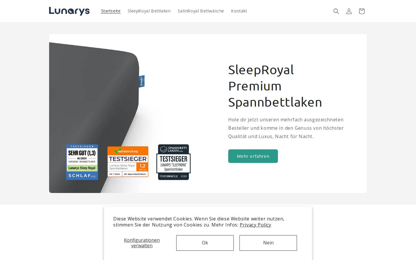 lunarys.de homepage screenshot