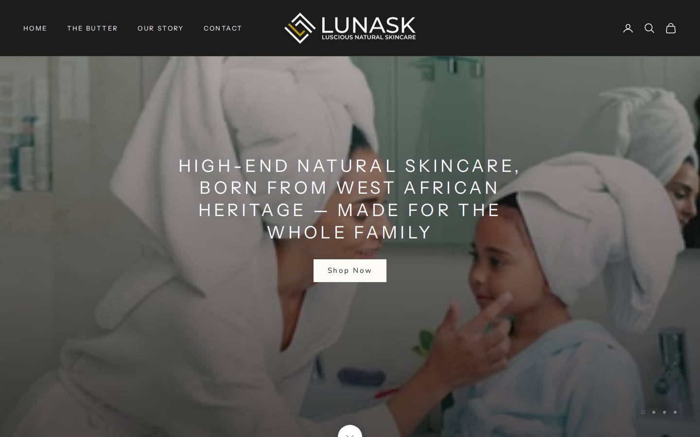 lunask.co homepage screenshot