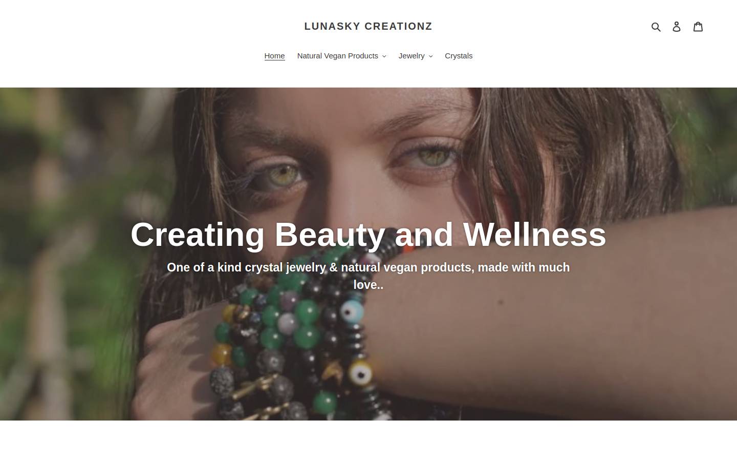 lunaskycreationz.com homepage screenshot