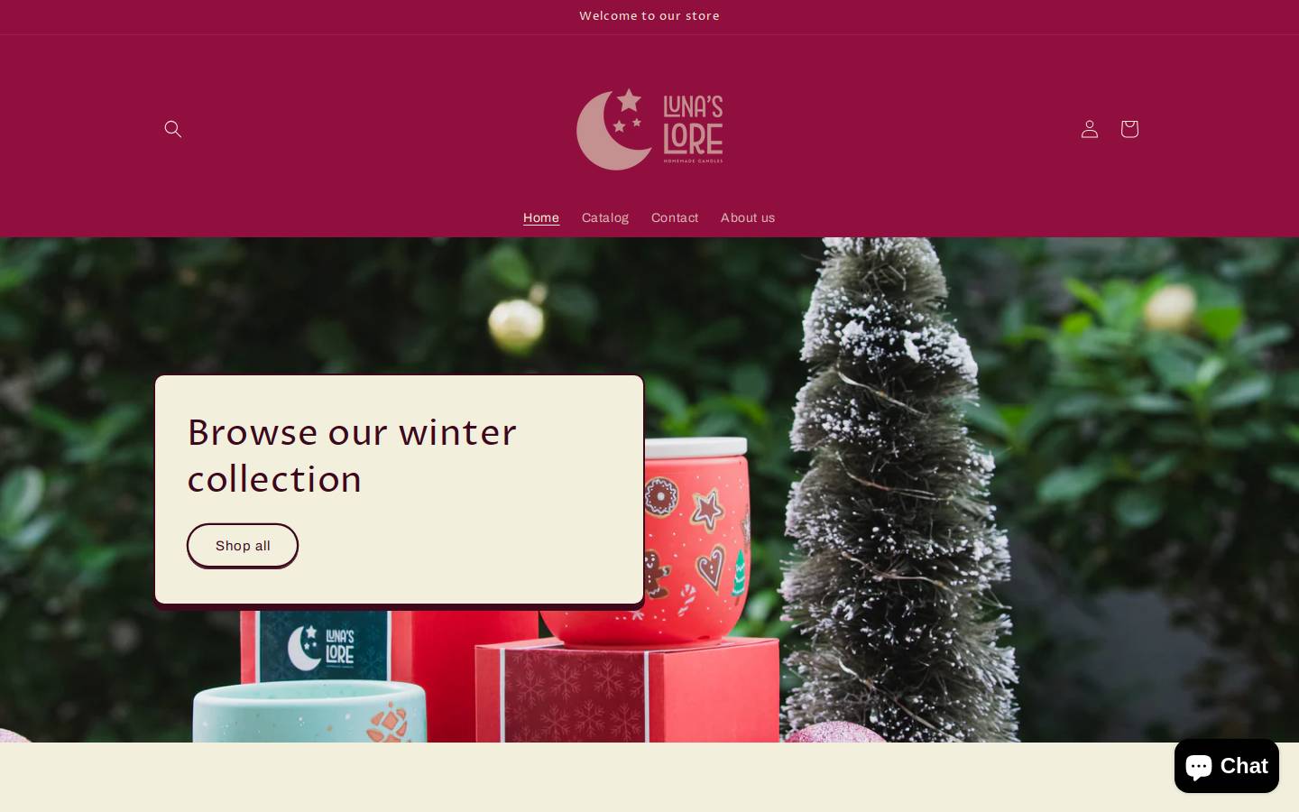 lunaslore.shop homepage screenshot