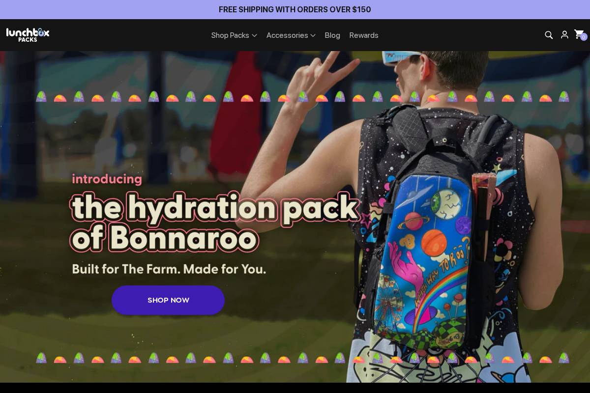 lunchboxpacks.com homepage screenshot