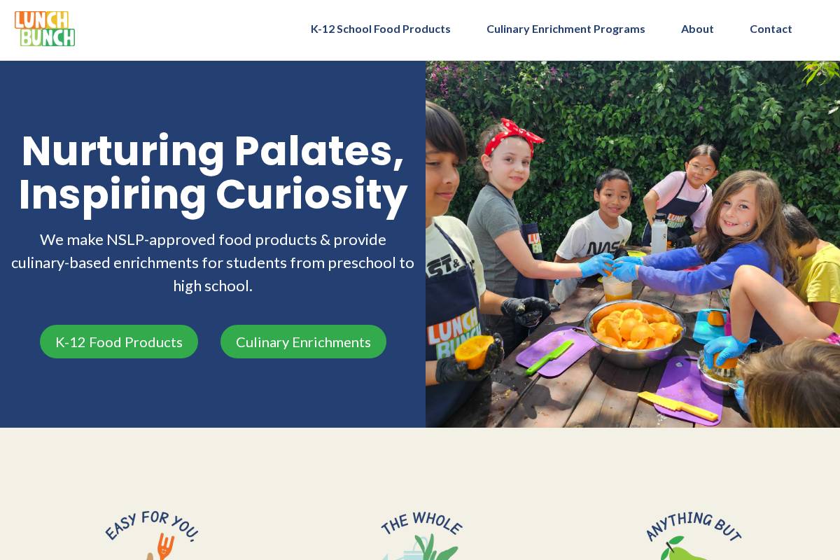 lunchbunch.com homepage screenshot