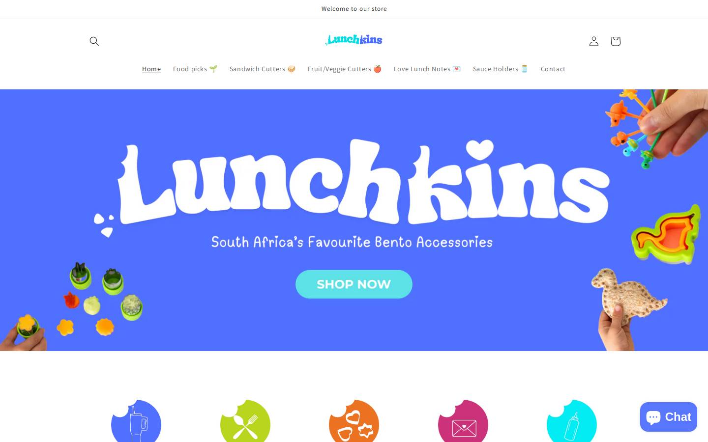 lunchkins.co.za homepage screenshot