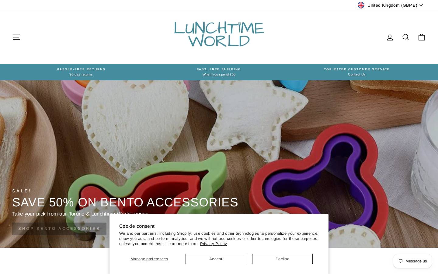 lunchtimeworld.com homepage screenshot