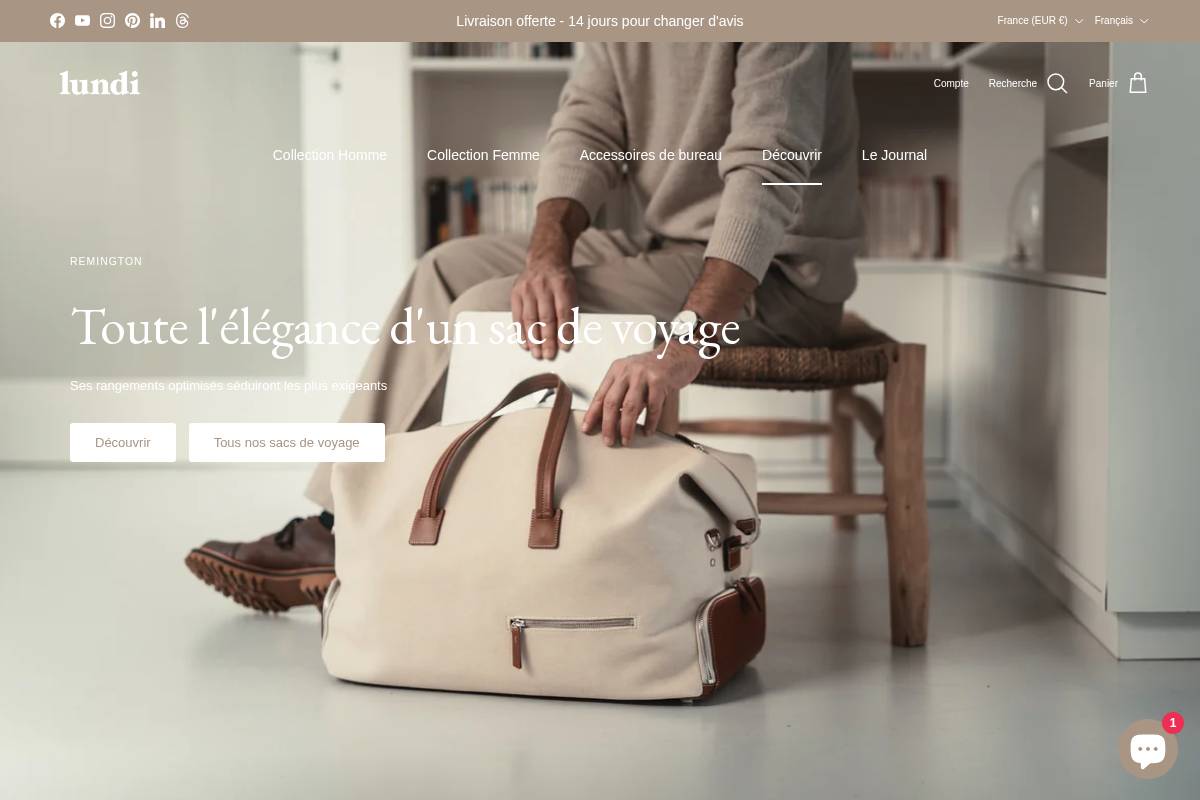 lundi homepage screenshot
