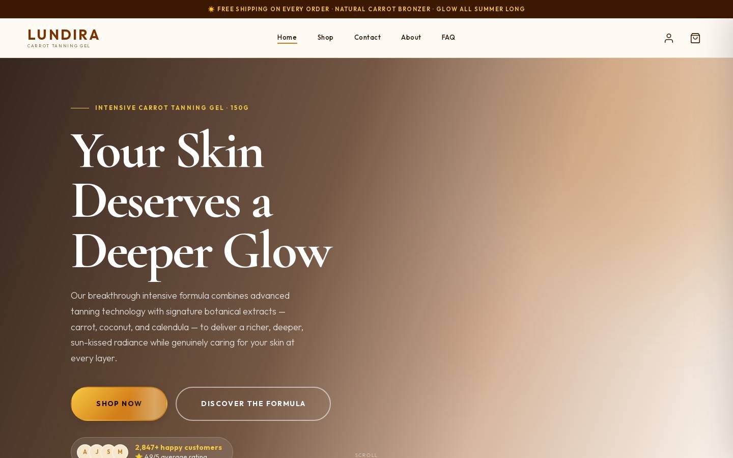 lundira.com homepage screenshot