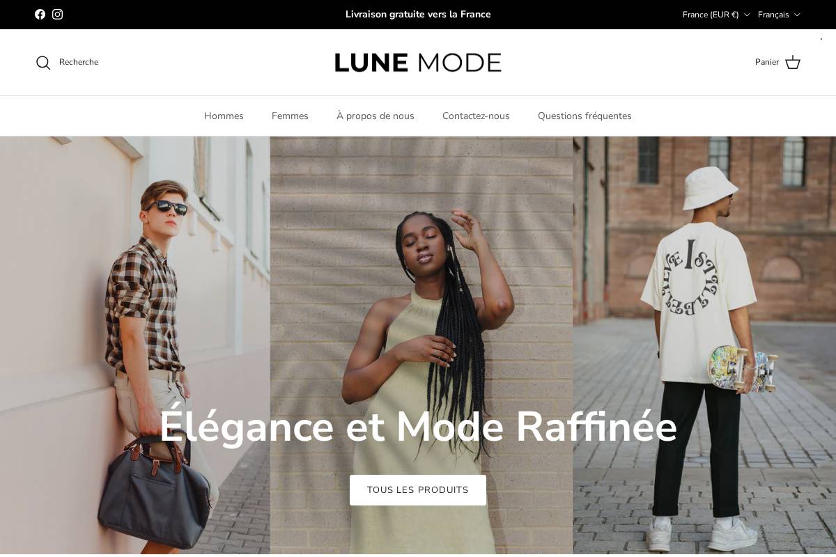 lune-mode.com homepage screenshot