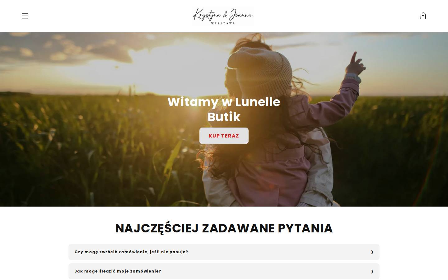lunelle-butik.com homepage screenshot