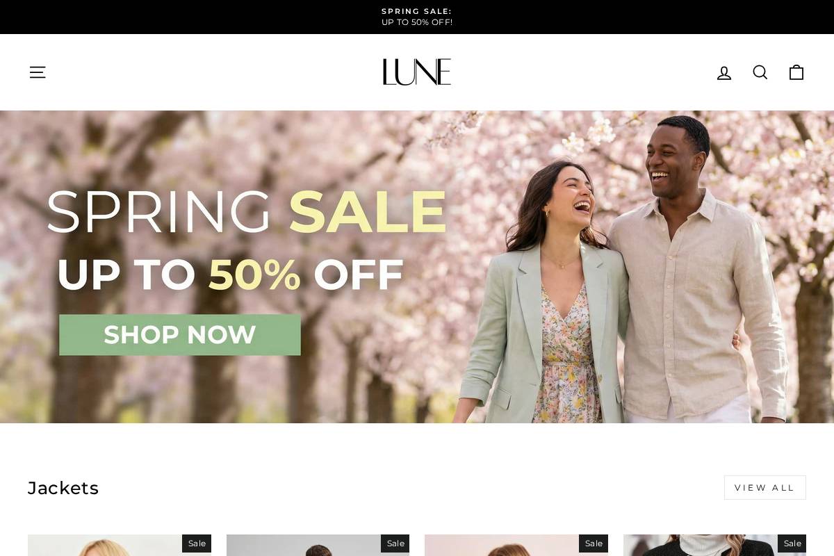 Lunelondon homepage screenshot