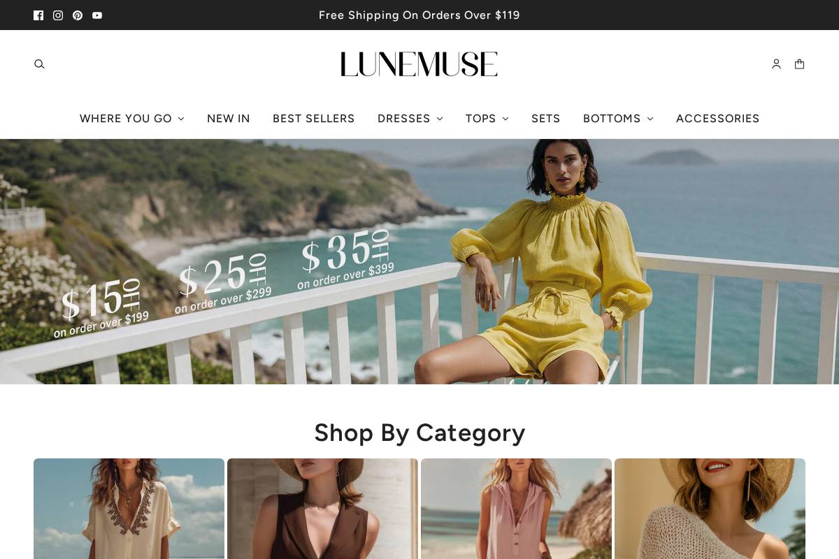 Lunemuse homepage screenshot
