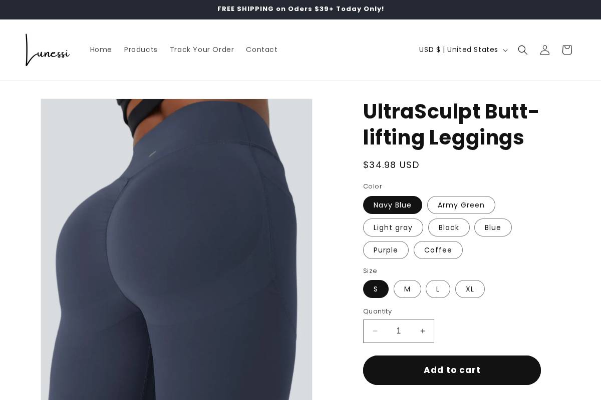 lunessi.com homepage screenshot