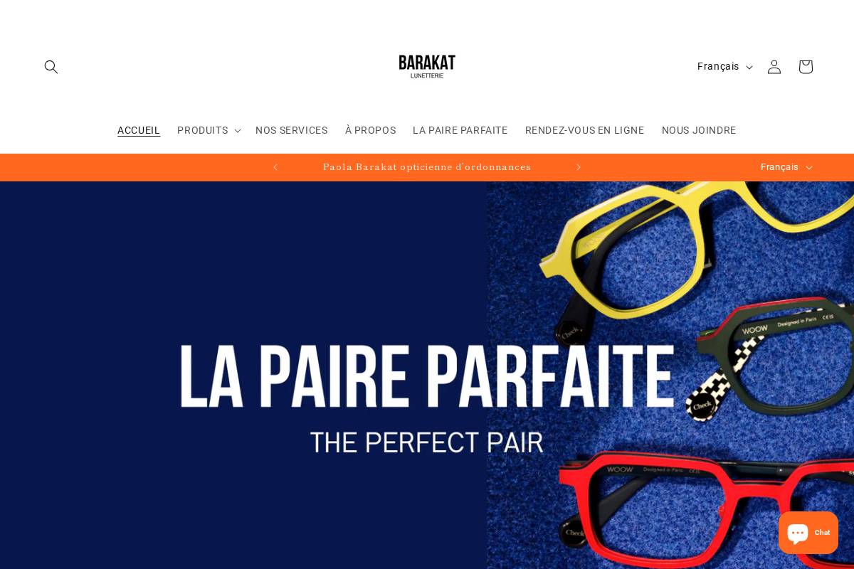 lunetteriebarakat.com homepage screenshot