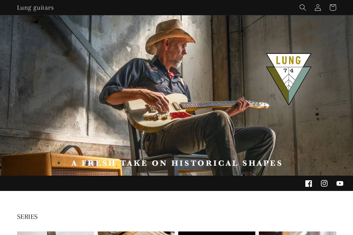 lungguitars.com homepage screenshot