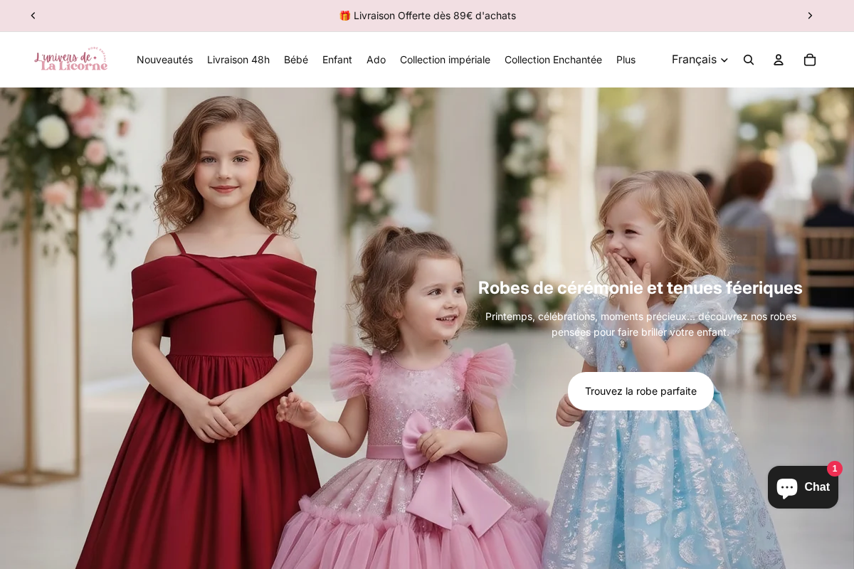 luniversdelalicorne.com homepage screenshot