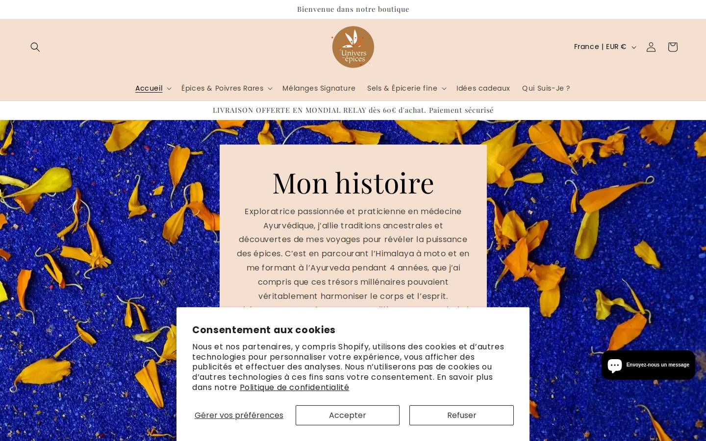 luniversdesepices.com homepage screenshot