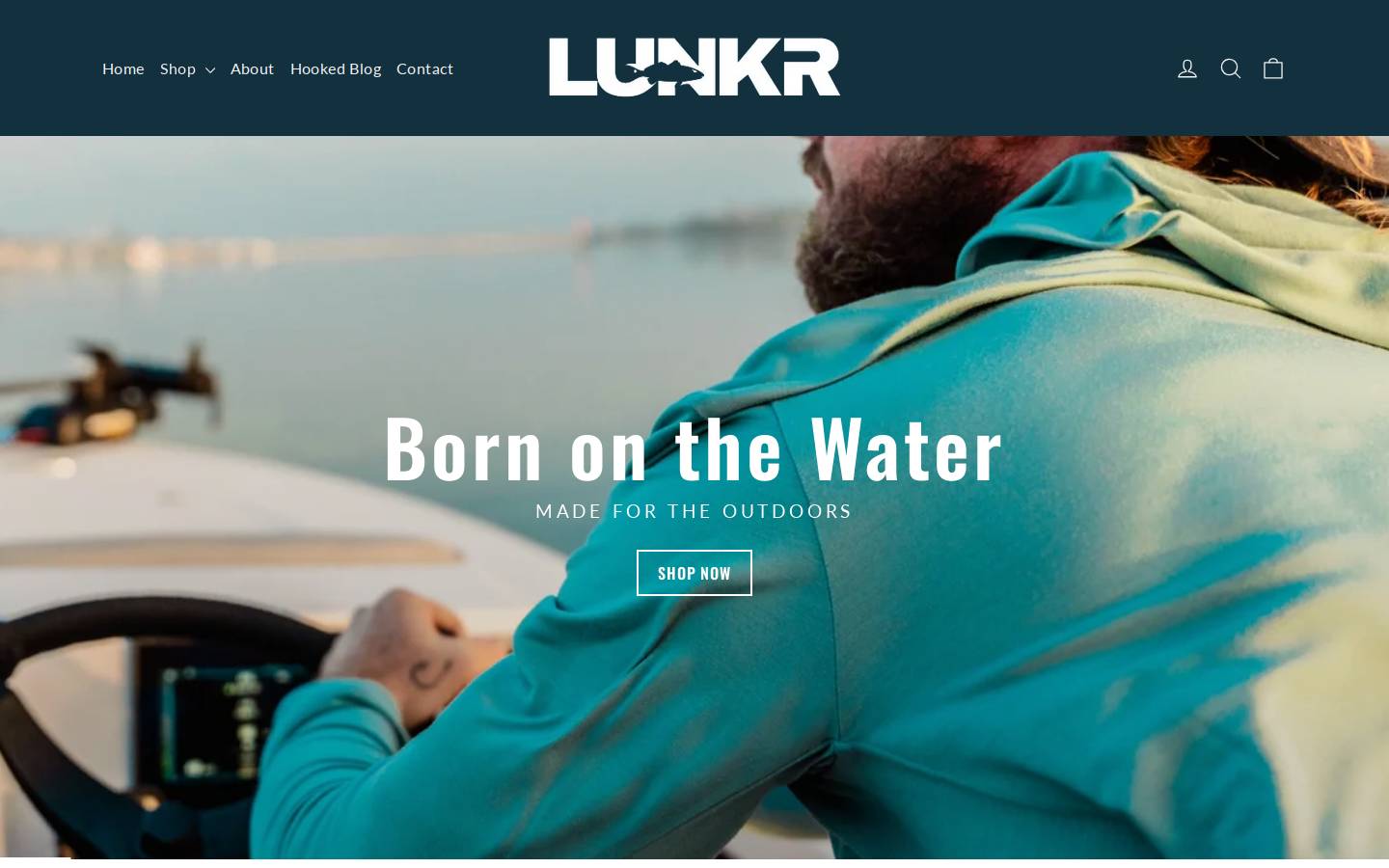 lunkrwear.com homepage screenshot
