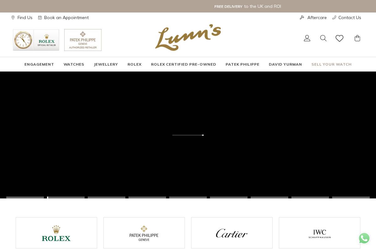 Lunn's Jewellers homepage screenshot