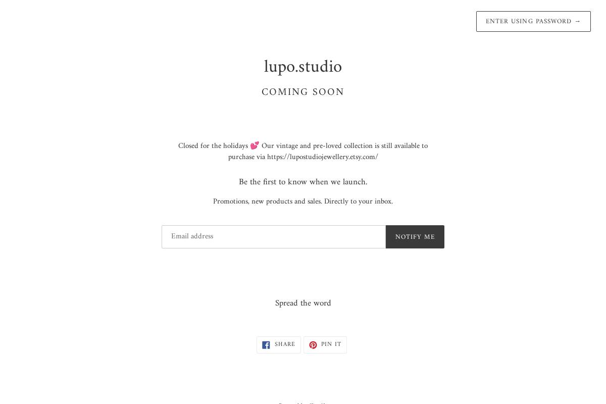 lupo.studio homepage screenshot