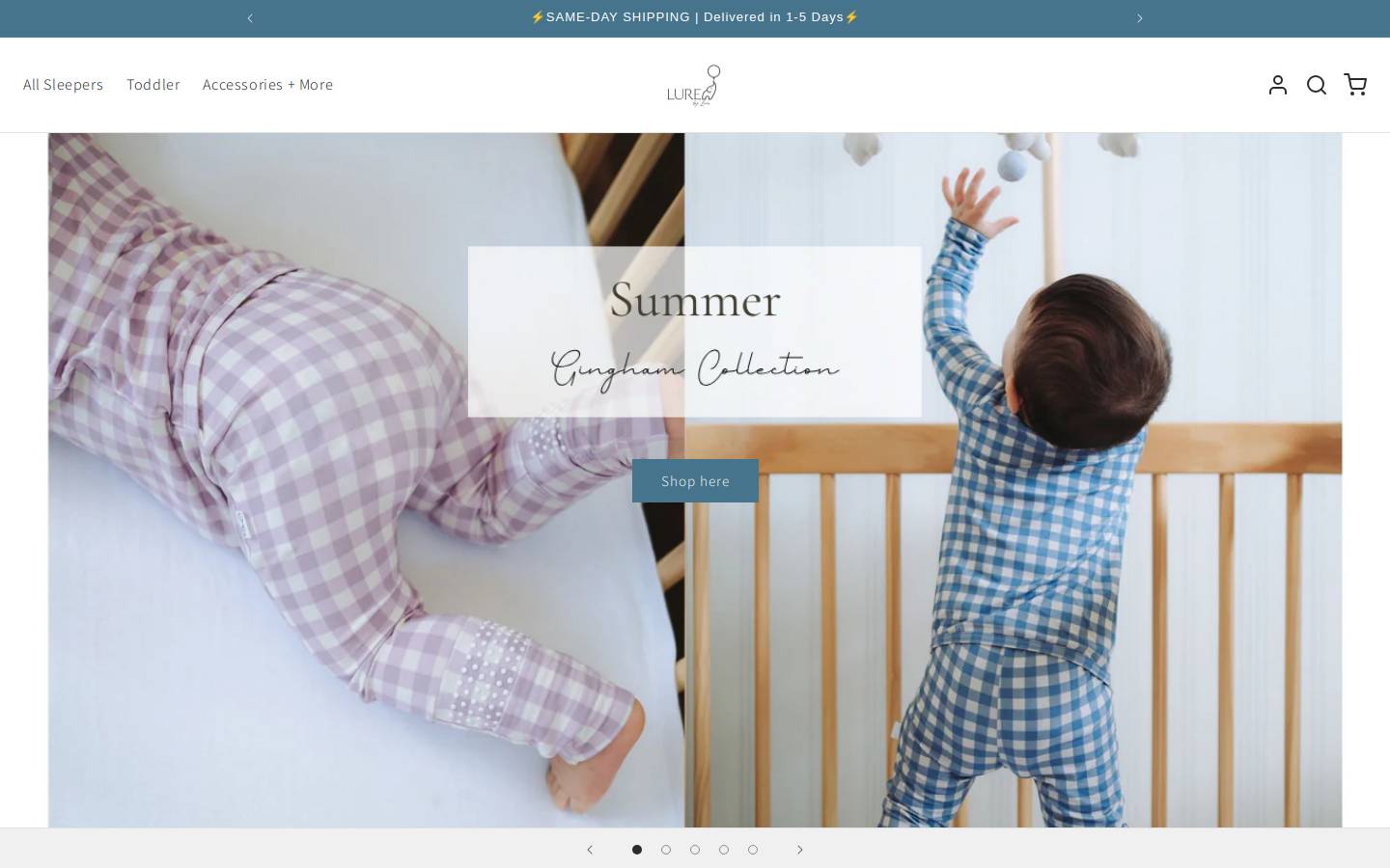 lurebylina.com homepage screenshot