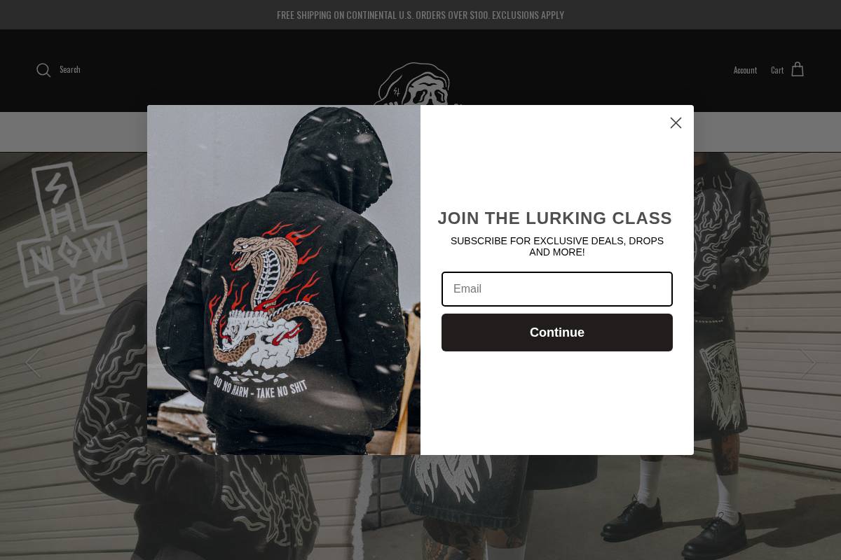 lurkingclass.com homepage screenshot