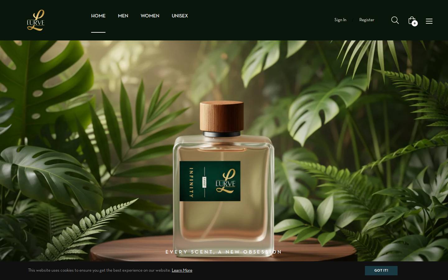lurve.in homepage screenshot