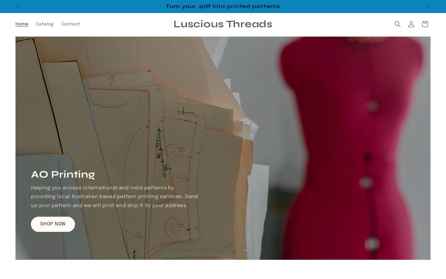 lusciousthreads.com.au homepage screenshot