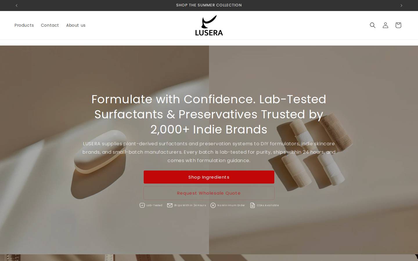 lusera.com homepage screenshot