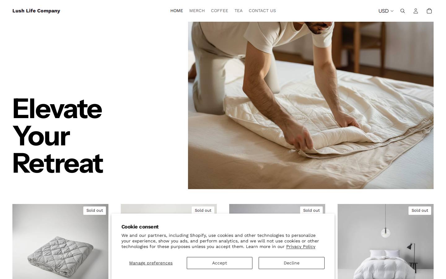 lushlifecompany.com homepage screenshot