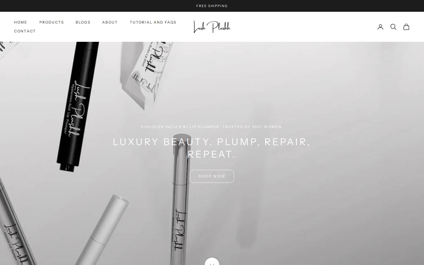 lushplushh.com homepage screenshot