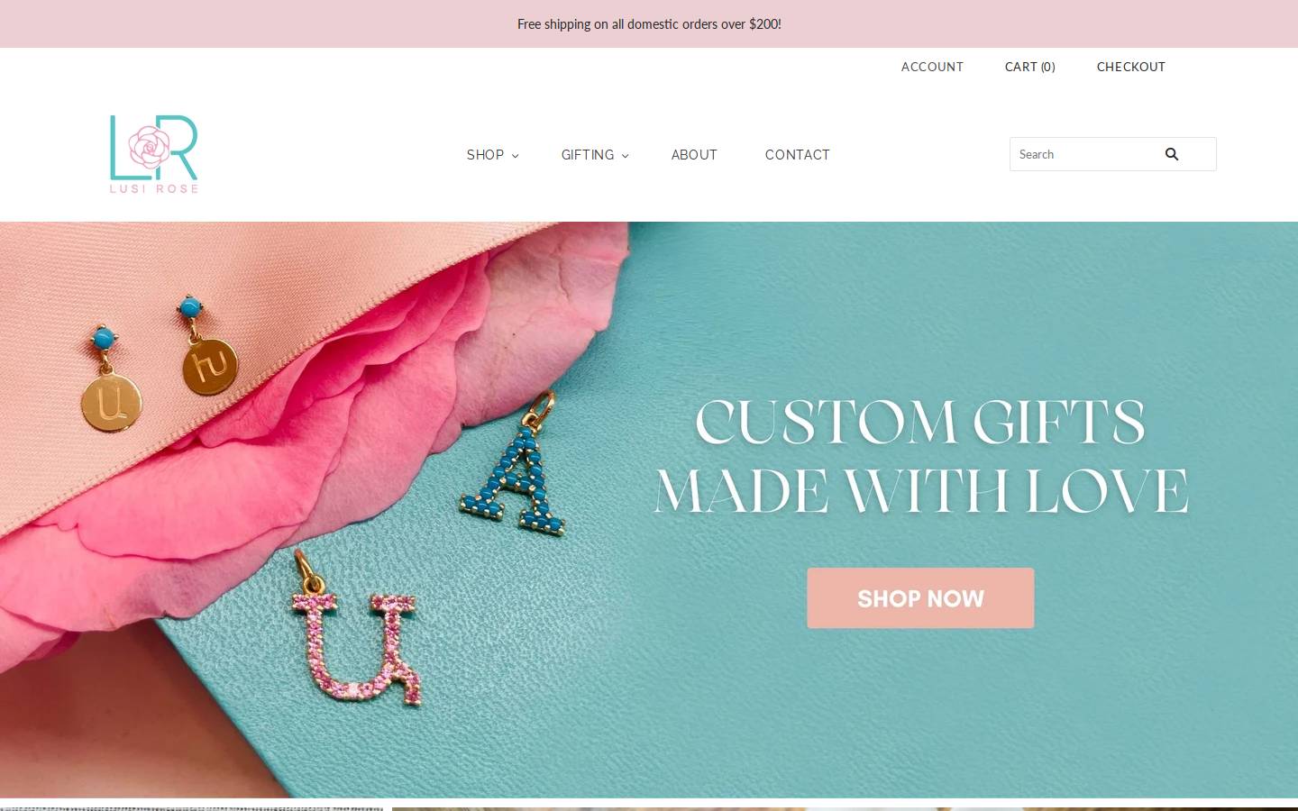 lusirose.com homepage screenshot